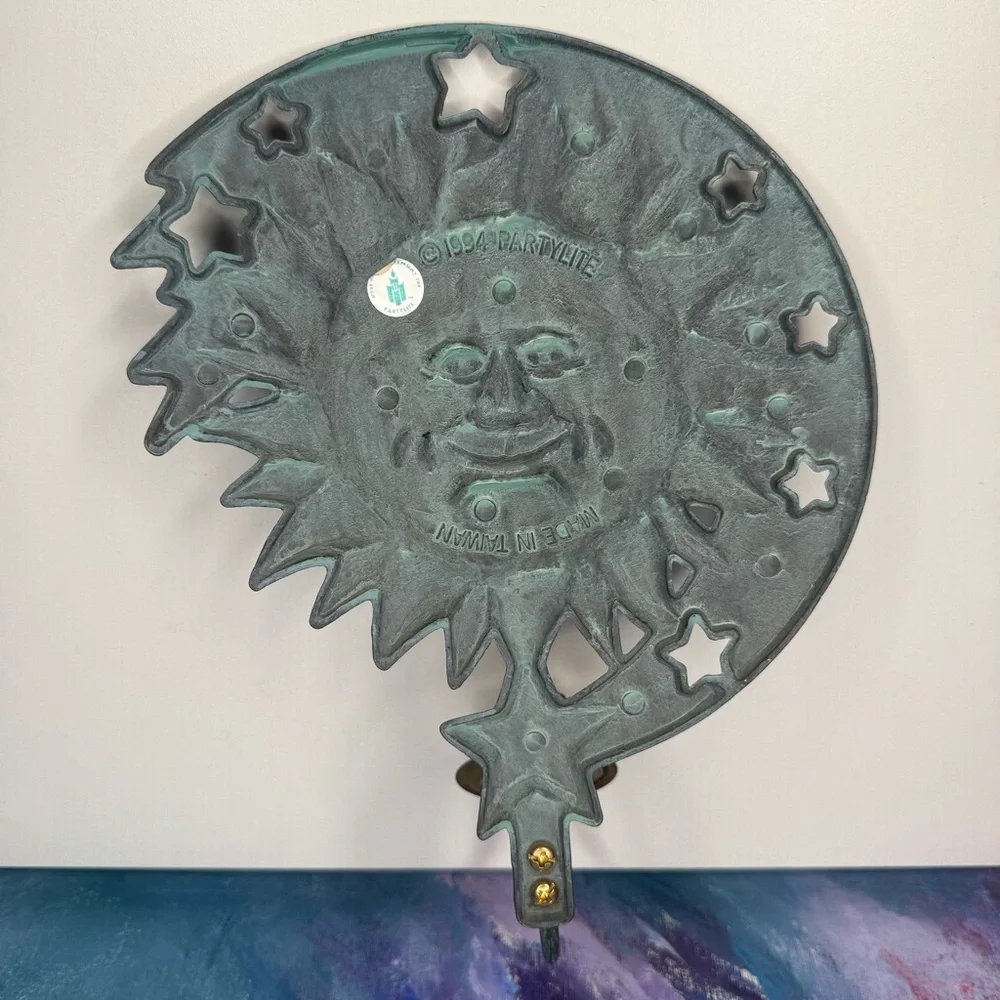 SOLD PartyLite Sun & Moon 1994 Wall Hanging Candle Holders Celestial Vintage Sco - Picture 12 of 16